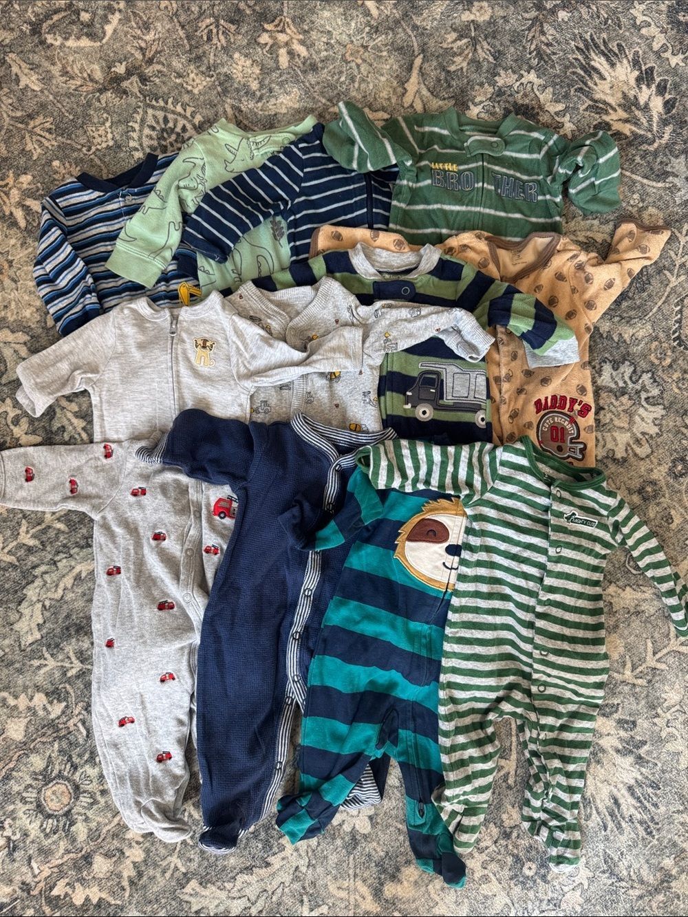 Bundle of 12 Baby Footed PJs